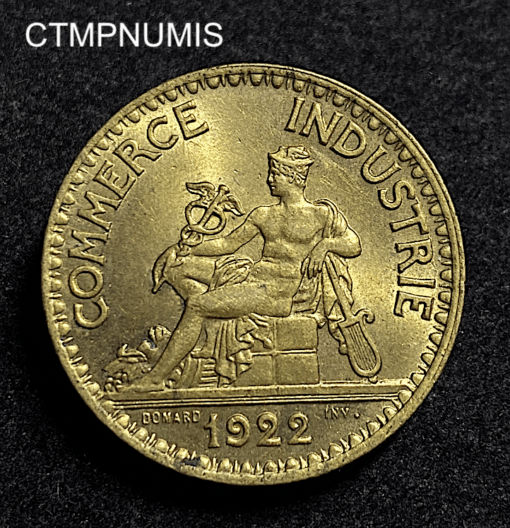 ,MONNAIE,2,FRANCS,DOMARD,1922,OUVERT,FERME,