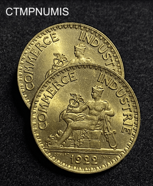 ,MONNAIE,2,FRANCS,DOMARD,1922,OUVERT,FERME,