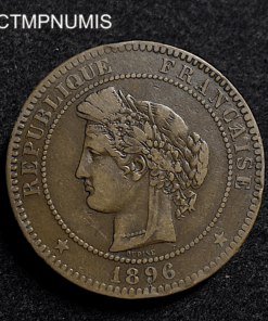 ,MONNAIE,10,CENTIMES,CERES,1896,TORCHE,
