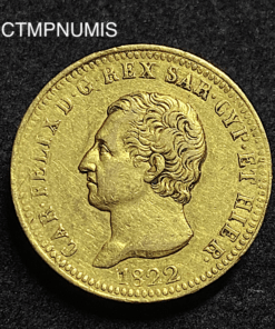 ,MONNAIE,ITALIE,40,LIRE,OR,1822,TURIN,
