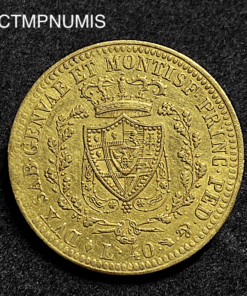 ,MONNAIE,ITALIE,40,LIRE,OR,1822,TURIN,