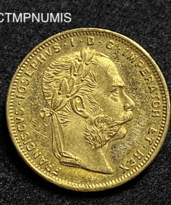 ,MONNAIE,AUTRICHE,20,FRANCS,8,FLORIN,OR,1889,
