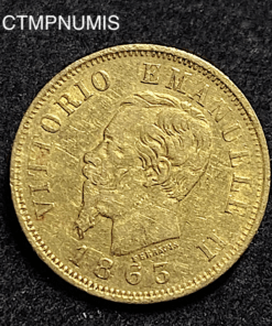 ,MONNAIE,ITALIE,10,LIRE,OR,1863,TURIN,