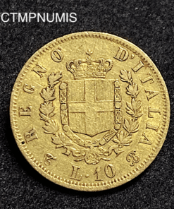 ,MONNAIE,ITALIE,10,LIRE,OR,1863,TURIN,