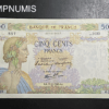 ,BILLET,500,FRANCS,LA,PAIX,17,10,1940,