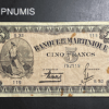 ,BILLET,BANQUE,MARTINIQUE,1942,5,FRANCS,