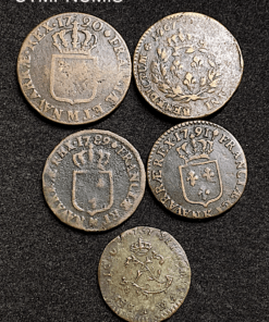 ,MONNAIE,ROYALE,LOUIS,XV,XVI,LOT,BRONZE,COLONIES,