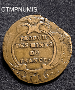 ,MONNAIE,ROYALE,LOUIS,XV,MINES,FRANCE,1724,PAU,BEARN,SOL,