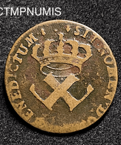 ,MONNAIE,COLONIE,CANADA,LOUISIANE,9,DENIERS,LOUIS,XV,1722,LA,ROCHELLE,