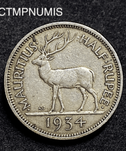 ,MONNAIE,ILE,MAURICE,1/4,RUPEE,ARGENT,1934,