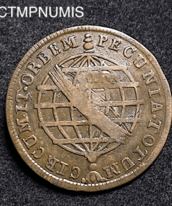 ,MONNAIE,BRESIL,10,REIS,1787,MARIE,CONTREMARQUE,