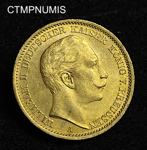 ,MONNAIE,ALLEMAGNE,20,MARK,OR,PRUSSE,1909,
