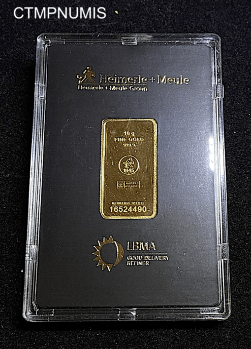 LINGOTIN,10,GRAMMES,OR,PUR,HEIMERLE,LBMA,