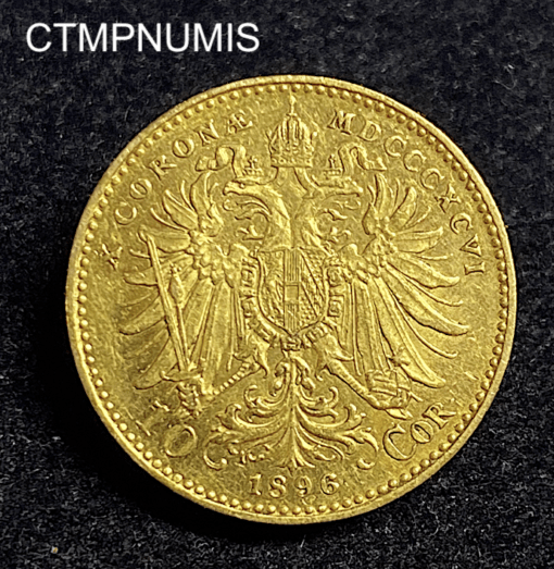 ,MONNAIE,AUTRICHE,10,CORONA,OR,1896,