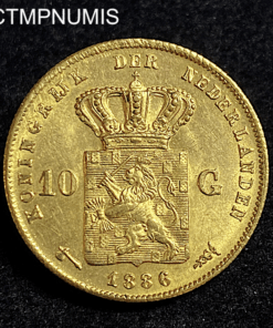 ,MONNAIE,PAYS,BAS,10,GULDEN,OR,1886,
