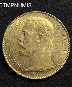 ,MONNAIE,MONACO,100,FRANCS,OR,ALBERT,1891,