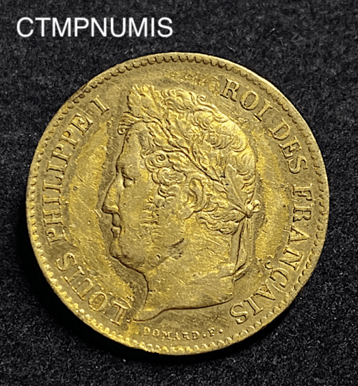 ,MONNAIE,40,FRANCS,OR,LOUIS,PHILIPPE,1833,