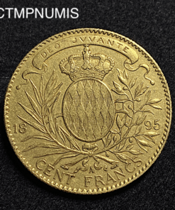 ,MONNAIE,MONACO,100,FRANCS,OR,ALBERT,1895,