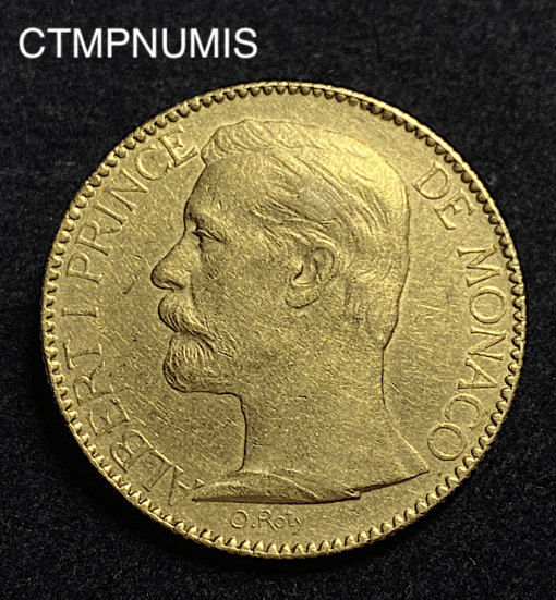 ,MONNAIE,MONACO,100,FRANCS,OR,ALBERT,1895,