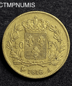 ,MONNAIE,40,FRANCS,OR,LOUIS,XVIII,1816,
