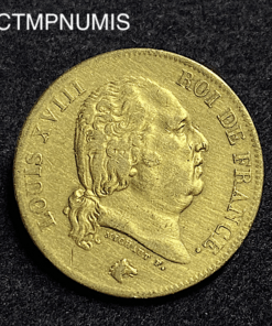 ,MONNAIE,40,FRANCS,OR,LOUIS,XVIII,1816,
