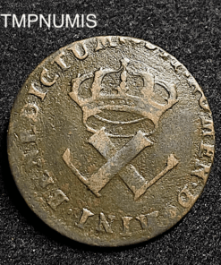 ,MONNAIE,CANADA,LOUISIANE,COLONIE,9,DENIERS,1722,LA,ROCHELLE,