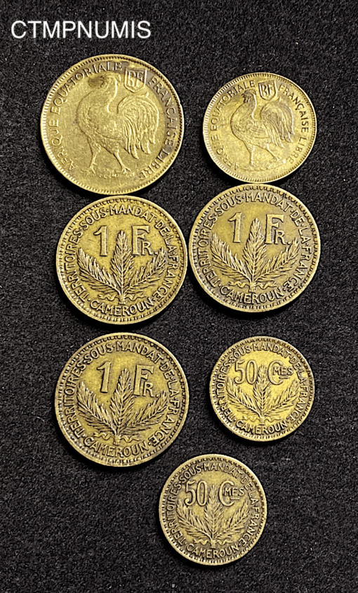 ,MONNAIE,COLONIES,FRANCAISE,1,FRANC,CAMEROUN,AFRIQUE,