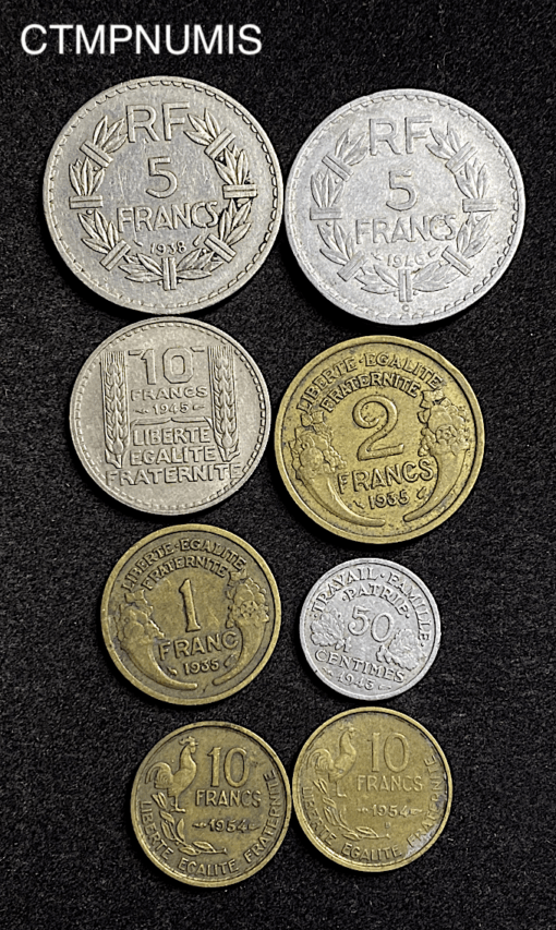 ,MONNAIE,FRANCAISE,LOT,1,2,5,FRANCS,