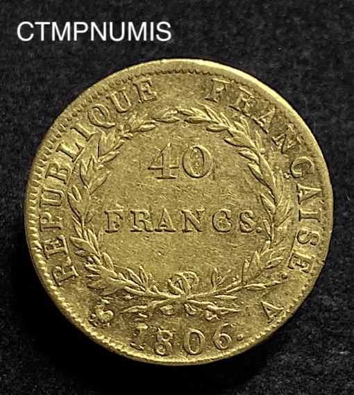 ,MONNAIE,40,FRANCS,OR,NAPOLEON,1806,