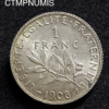 ,1,FRANC,ARGENT,MONNAIE,SEMEUSE,1908,SUP,