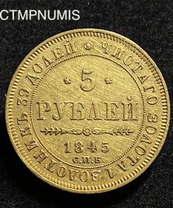 ,MONNAIE,RUSSIE,5,ROUBLE,OR,1845,