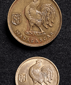 ,MONNAIE,COLONIE,MADAGASCAR 1,2,FRANCS,1943,