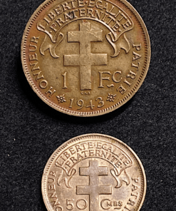 ,MONNAIE,COLONIE,MADAGASCAR 1,2,FRANCS,1943,