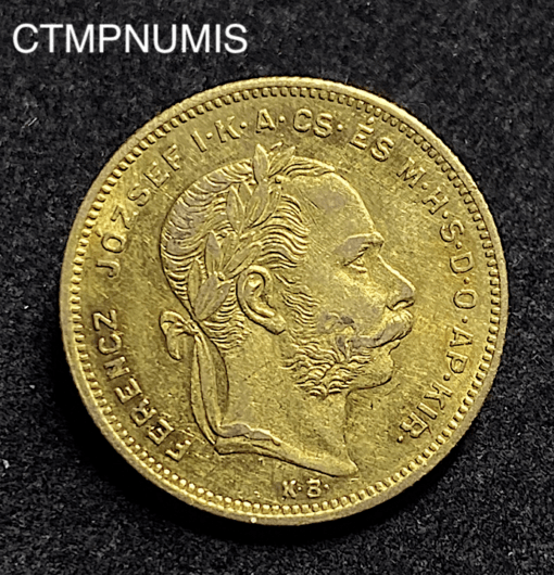 ,MONNAIE,AUTRICHE,20,FRANCS,8,FORINT,OR,1871,KB,