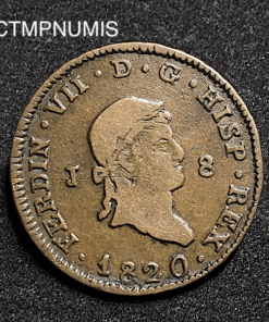 ,MONNAIE,ESPAGNE,8,MRAVEDIS,1820,JUBIA,