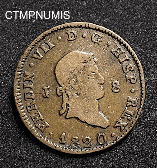 ,MONNAIE,ESPAGNE,8,MRAVEDIS,1820,JUBIA,
