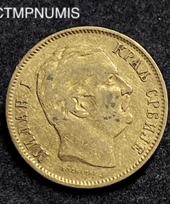,MONNAIE,SERBIE,10,DINARA,OR,1882,
