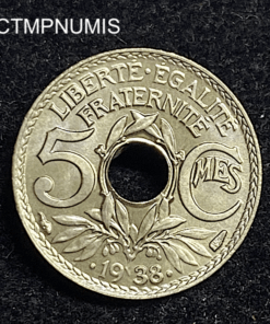 ,MONNAIE,5,CENTIMES,LINDAUER,1938,SPL,