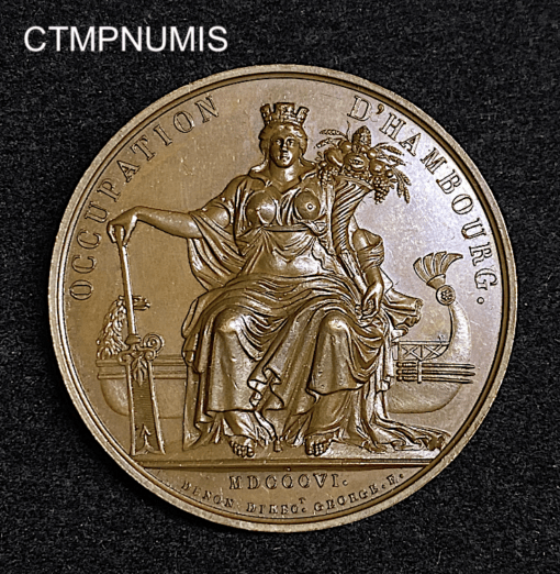 ,MEDAILLE,NAPOLEON,I°,OCCUPATION,HAMBOURG,1806,