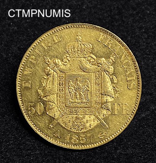 ,MONNAIE,50,FRANCS,OR,NAPOLEON,III,1857,SUP,