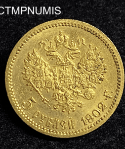 ,MONNAIE,RUSSIE,5,ROUBLE,OR,NICOLAS,1902,