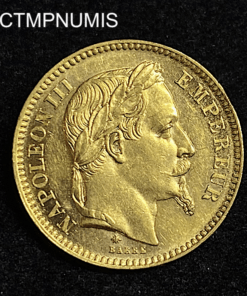 ,MONNAIE,EMPIRE,20,FRANCS,OR,NAPOLEON,1864,