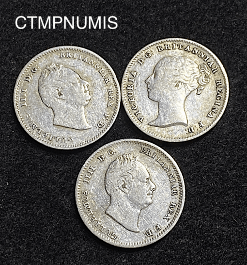 ,MONNAIE,ROYAUME,UNI,4,PENCE,1836,1837,1839,
