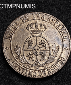 ,MONNAIE,ESPAGNE,1,CENTIMO,ISABEL,1867,JUBIA,