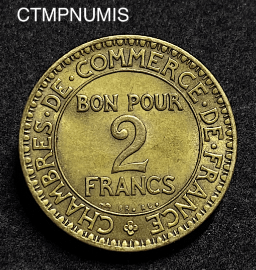 ,MONNAIE,2,FRANCS,CHAMBRES,COMMERCE,1920,SUP,
