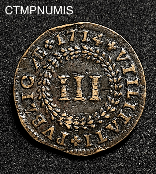 ,MONNAIE,PORTUGAL,3,REIS,JEAN,V,1714,