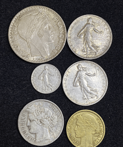 ,MONNAIE,FRANCAISE,LOT,8,EXEMPLAIRES,ARGENT,BRONZE,