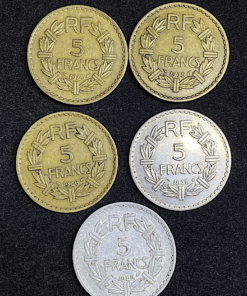 ,MONNAIE,5,FRANCS,LAVRILLIER,1939,1945,1946,