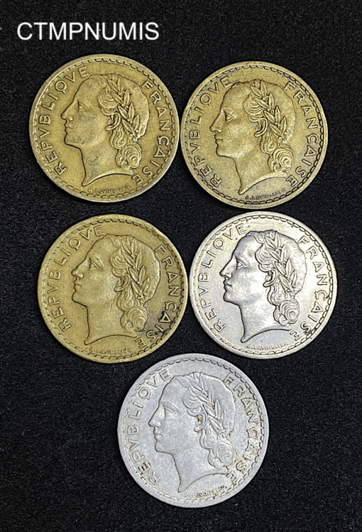 ,MONNAIE,5,FRANCS,LAVRILLIER,1939,1945,1946,
