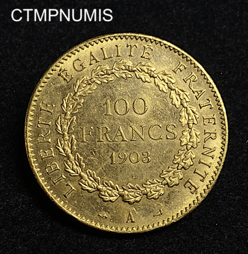 ,MONNAIE,100,FRANCS,OR,GENIE,1903,